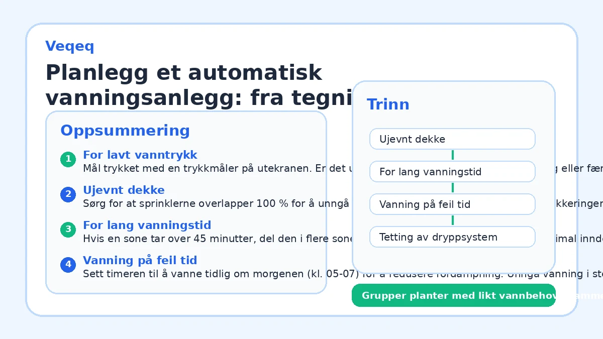 Planlegg et automatisk vanningsanlegg: fra tegning til ferdig plan