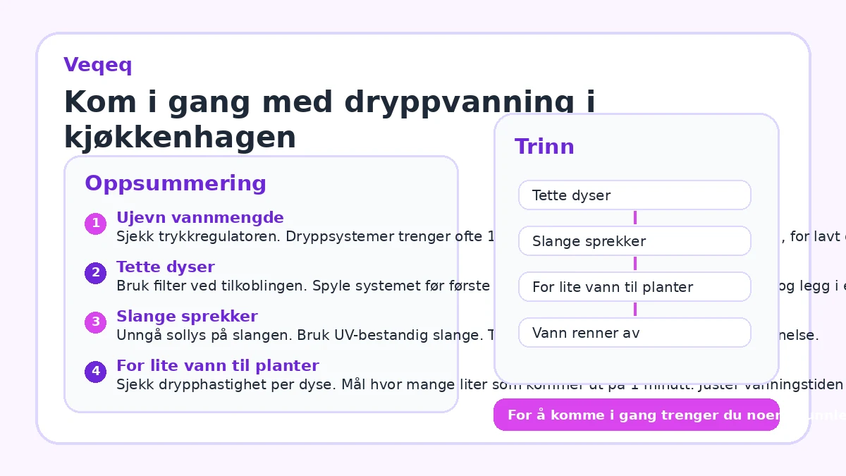 Kom i gang med dryppvanning i kjøkkenhagen