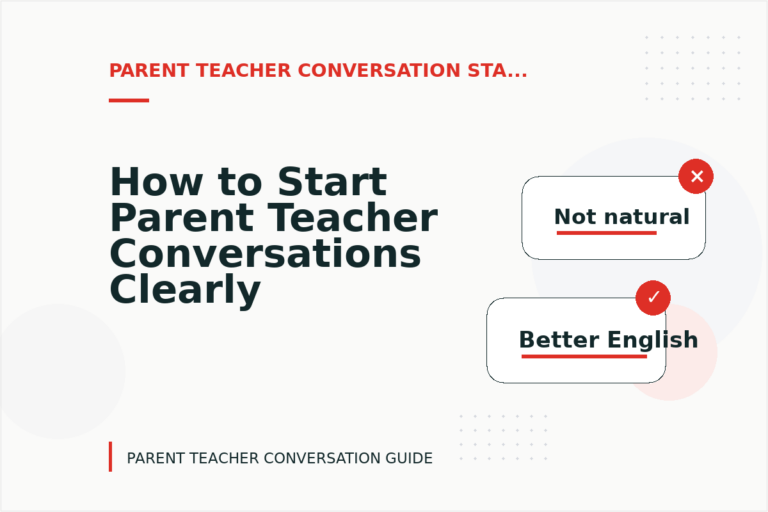 How to Start Parent Teacher Conversations Clearly