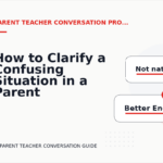 How to Clarify a Confusing Situation in a Parent Teacher Conversation