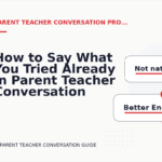 How to Say What You Tried Already in Parent Teacher Conversation English
