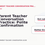 Parent Teacher Conversation Practice: Polite Confirmation Examples
