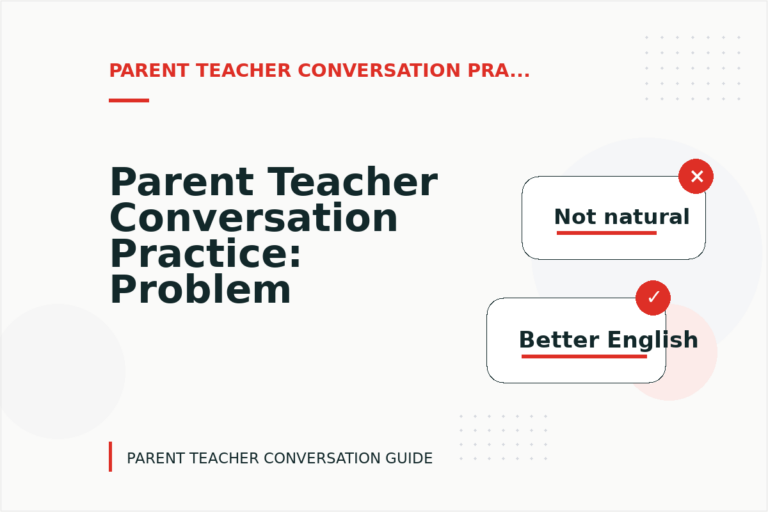 Parent Teacher Conversation Practice: Problem and Solution Replies