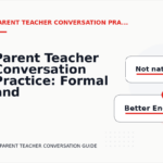 Parent Teacher Conversation Practice: Formal and Friendly Versions