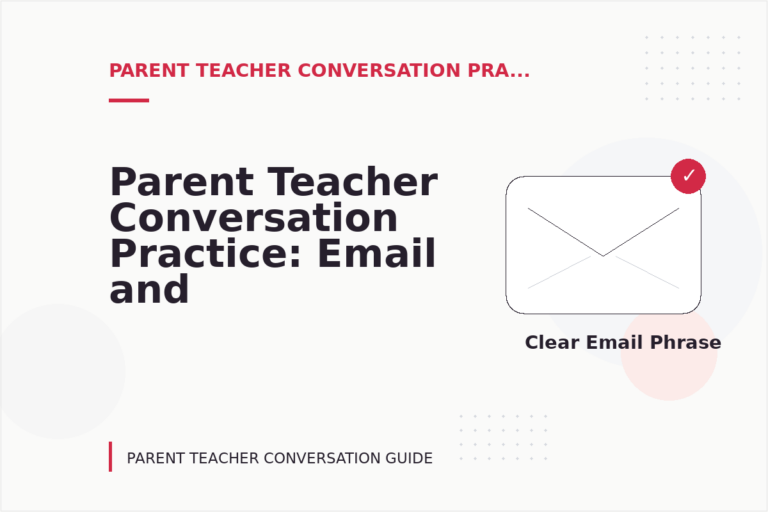 Parent Teacher Conversation Practice: Email and Message Examples Parent Teacher Conversation Practice: Email and Message Examples