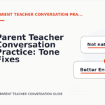 Parent Teacher Conversation Practice: Tone Fixes for Real Situations