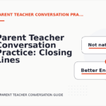 Parent Teacher Conversation Practice: Closing Lines and Follow-Ups
